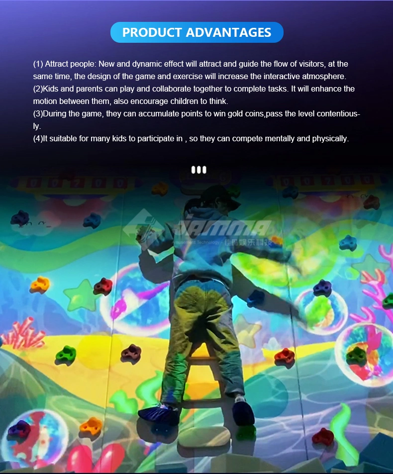 Augmented Reality Wall Climbing Simulation Projector for Children