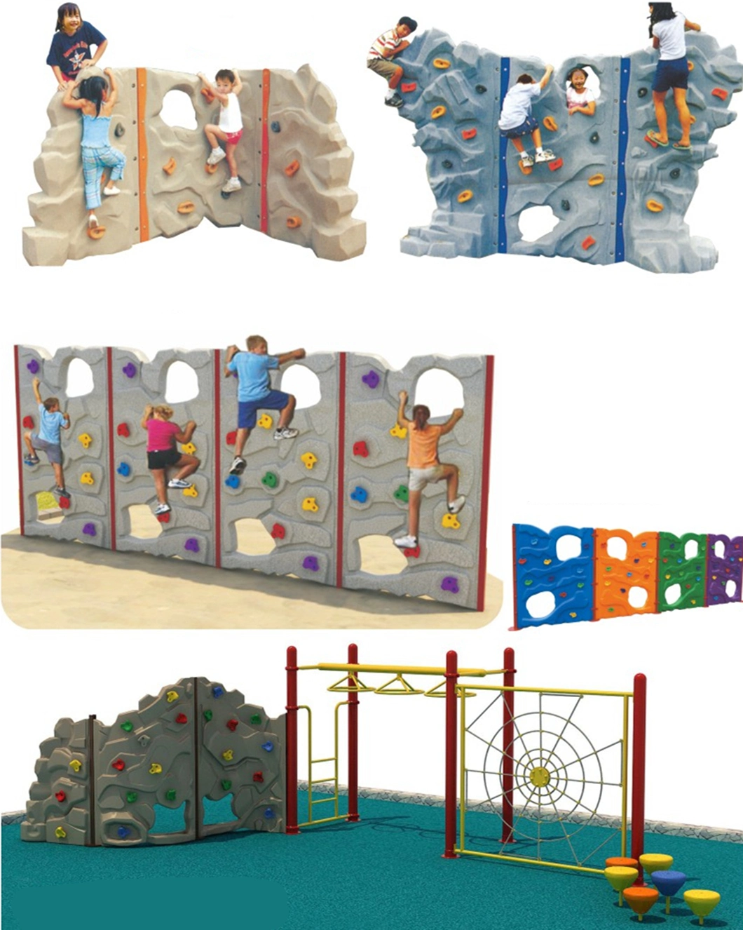 Children&prime; S Outdoor Plastic Rockery Climbing Wall in Square Park