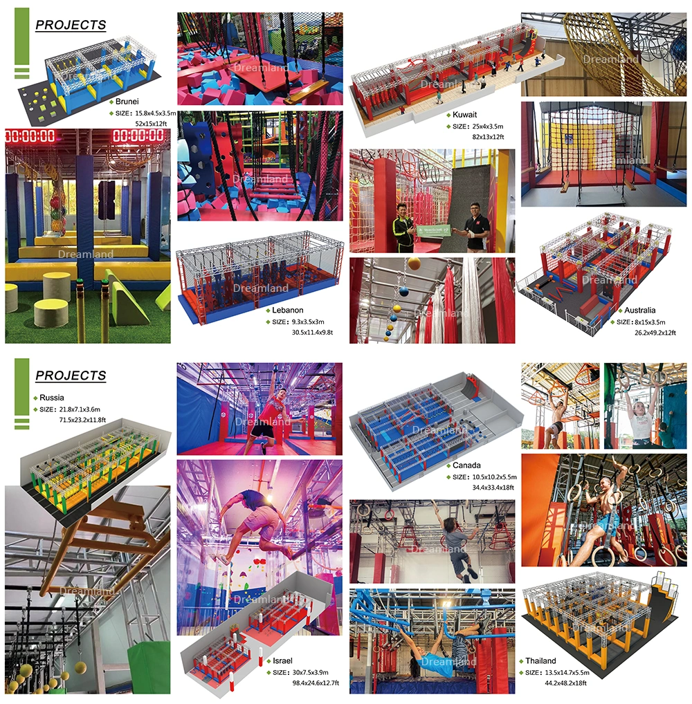 DIY Indoor/Outdoor TUV Certified China American Ninja Warrior Obstacle Course for Kids and Adults Supplier