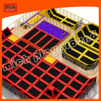 Mini Outdoor Trampoline Park Safety with Handle