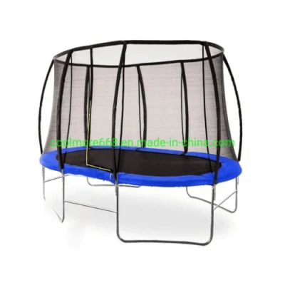 Super Trampoline Park Oval Trampoline with Inside Safety Net /Fiber Rod