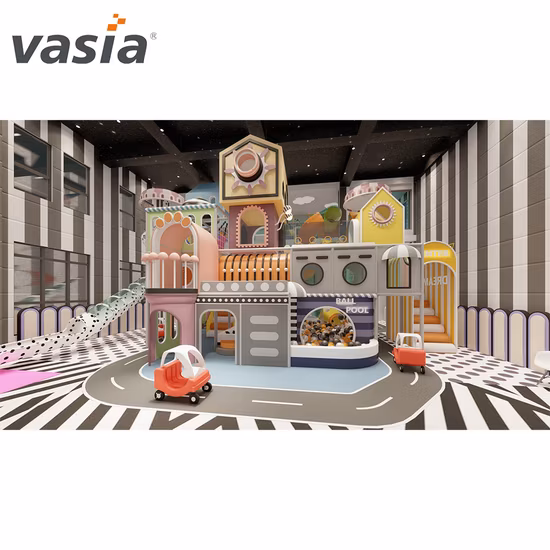 Rainbow Color Wooden Soft Gym Children Bar Center Toddle Fun Mat Play House Colorful Indoor Playground