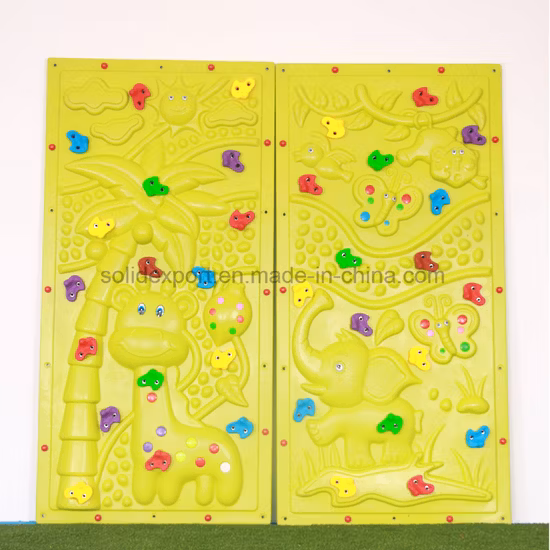 Used Mobile Rock Climbing Wall, Plastic Rock Wall for Gardens, Homemade Climbing Wall